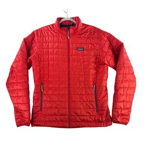 Patagonia‎ Nano Puff Jacket Mens M Red PrimaLoft Insulated Puffer Hiking